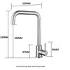 HANDIEER 304 Stainless Steel L-Shape Kitchen Faucet