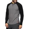Men'S Button Up Long Sleeved Fashionable Casual Sports Top