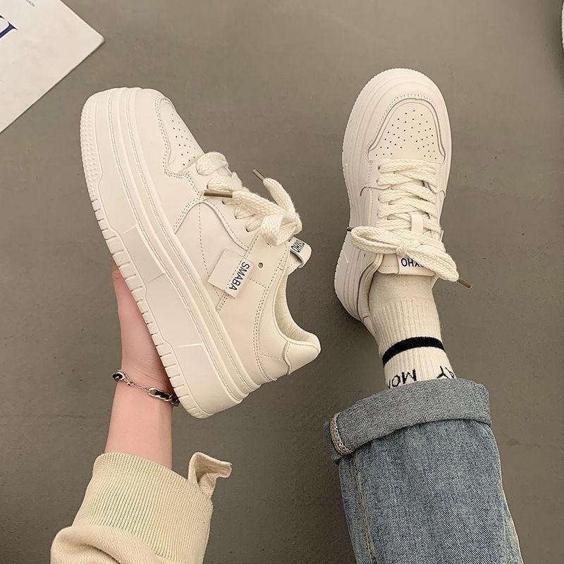 Little white shoes women's new versatile women's shoes autumn breathable thick-soled casual board shoes women's sports shoes