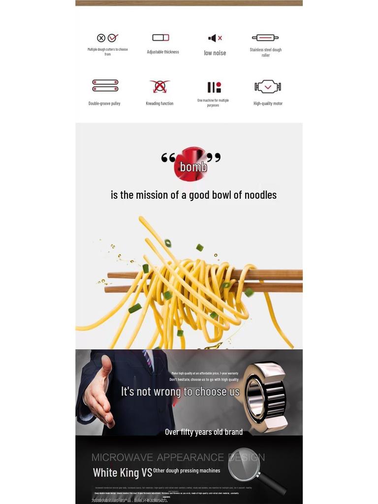 Elektrische Teigpresse aus Edelstahl: Automatischer Nudelbereiter & Multifunktionale Teigtaschenhautmaschine