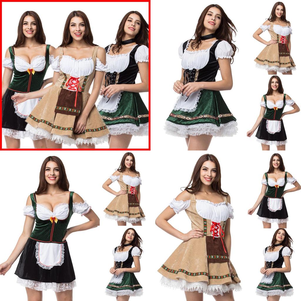 Elegant Bavarian Heidi Dirndl Costume For Women Perfect For Oktoberfest Celebrations