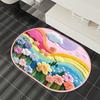 Ins Wind 3D Rainbow Diatom Mud Floor Mat Shower Room Water-Absorbing Quick-Drying Floor Mat Household Non-Slip And Dirt-Resistant Bathroom Floor Mat