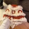 Wool Hat For Women With Faux Rabbit Fur Warmth And Foldable Design For Winter Comfort