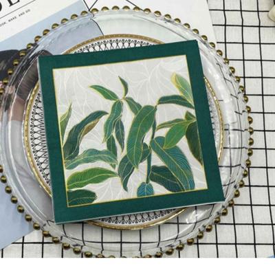 20st/Pac 33*33cm 2-laags wegwerpservet met bloemenpatroon