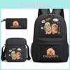 Tier Capybara Print Schulrucksack und Zubehör mit stoßfestem Oxford-Material für Mittelschüler