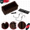 Flowerpot Balcony Terrace Box with Hooks Irrigation System Brown 40cm