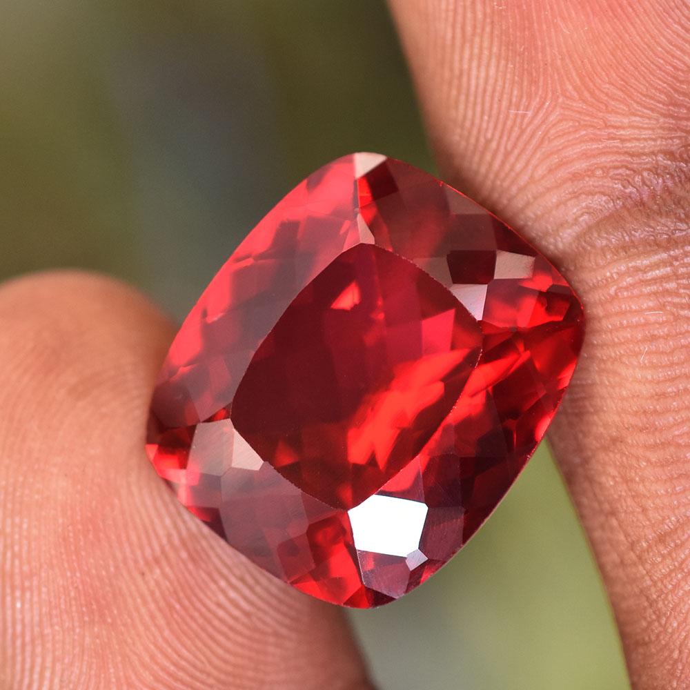 NATURAL Red Ruby 22 Ct Cushion Shape CERTIFIED Loose Gemstone For Jewelry Making
