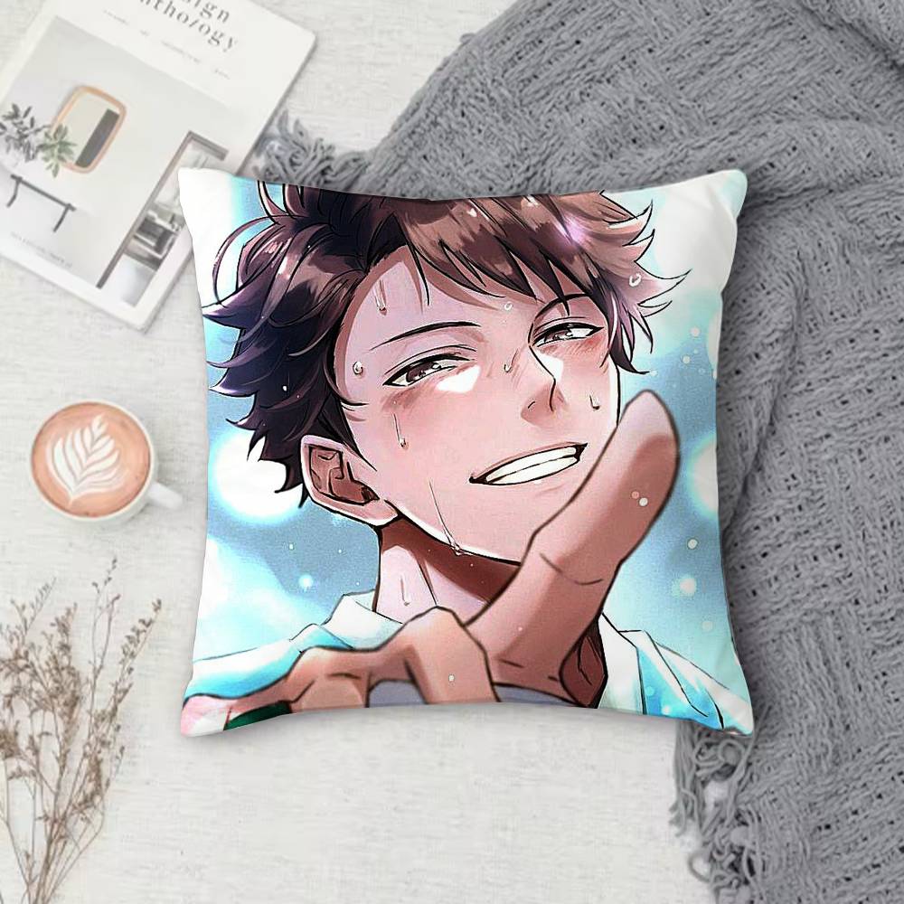 

HHaikyuuu Doublesided Printed Square Pillow Cover Decorative Cushion Cover for Sofa Bedroom Bedside 30X30cm