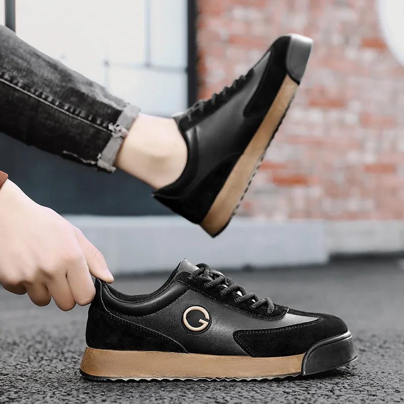 Luxury Men's Casual Shoes 2025 New High Quality Leather Shoes for Men Fashion Comfortable Sports Shoe Outdoor Men's Tennis Shoes