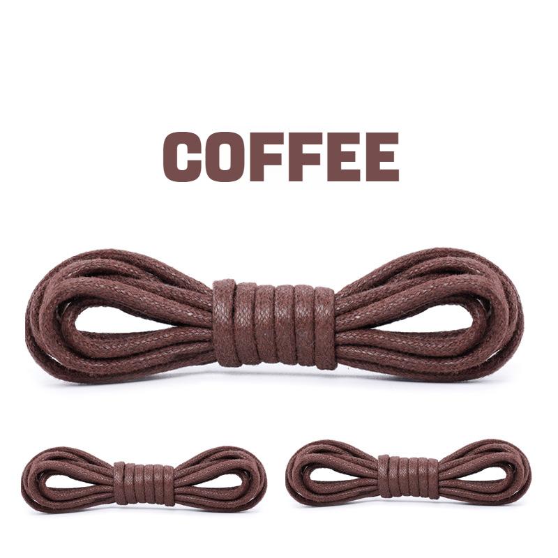 1Pair Cotton Waxed Shoelaces Round Rope Shoe laces Boots Laces for Shoes Waterproof Leather Shoelace 60/80/100/120/140/180cm