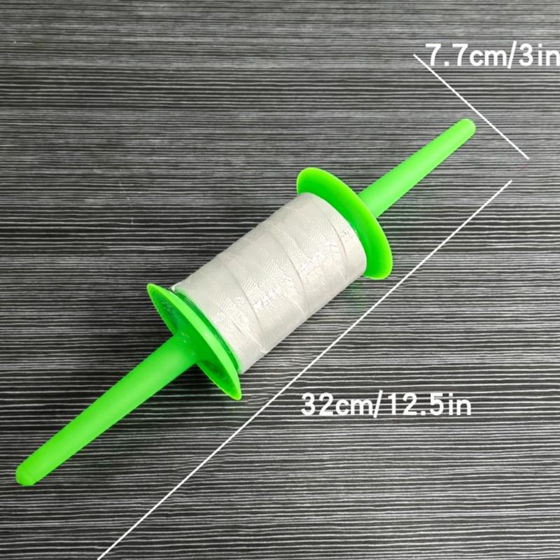 3PCS Ergonomic Kites Line Spool 150M Heavy Duty Polyester Thread AntiSlip Grip Kites String Reel for Family Activity
