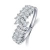 Fashion Leaf Design Cubic Zirconia Ring for Women Exquisite Bridal Wedding Ceremony Party Rings New Statement Accessories