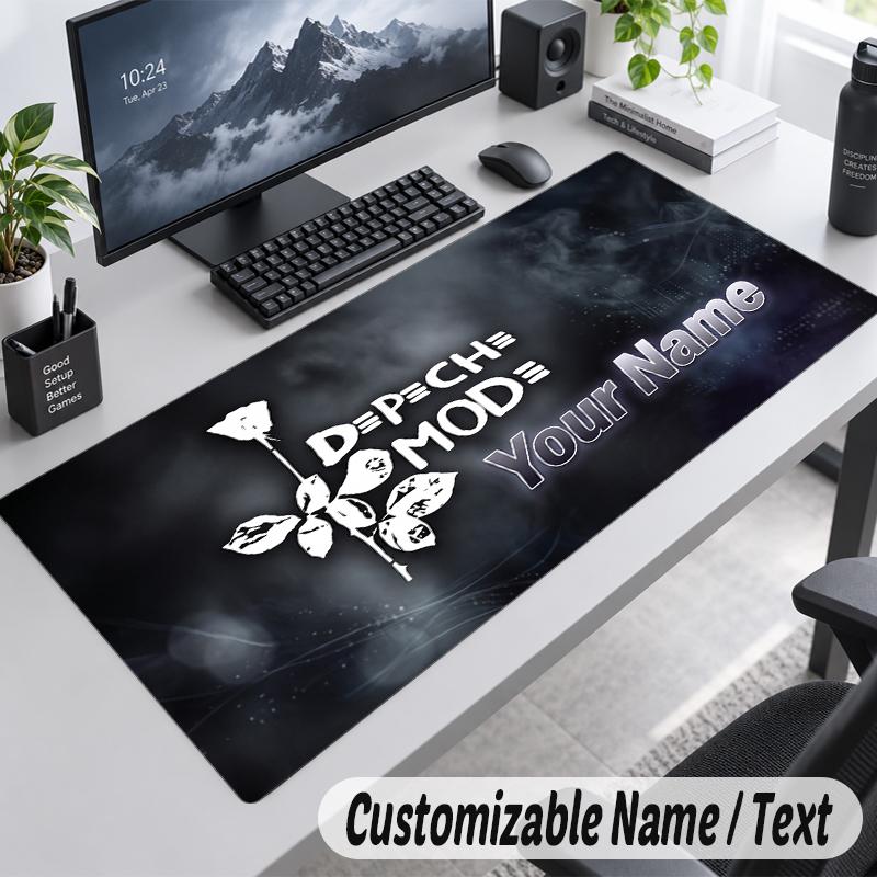 Custom Name Text Mouse Pad Depeche Mode Personalized Desk Pad For Work And Gaming