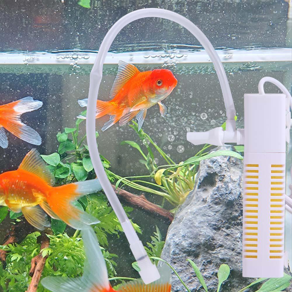 Plastic Submersible Aquarium Filter USB Aquarium Internal Filter 3 in 1 Air Pump Wave Maker  Home