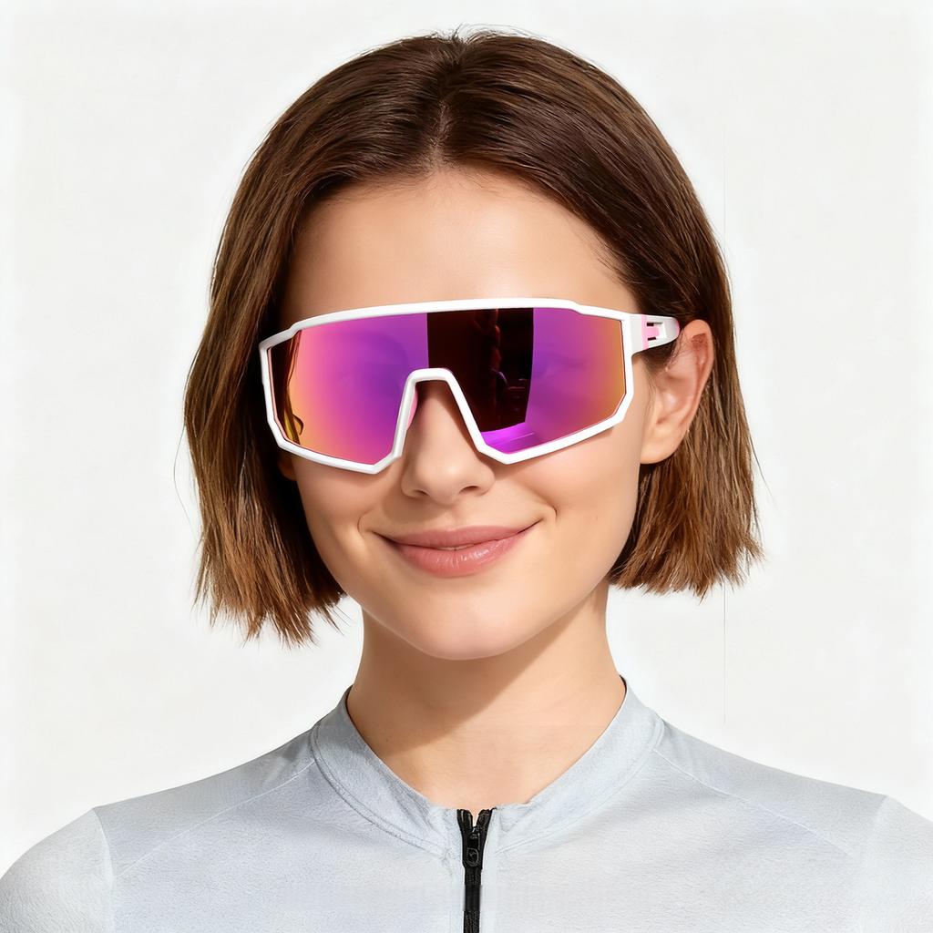 Oversized Sports Sunglasses - One-Piece UV400 Lens, Unisex for Cycling, Hiking, Travel & Outdoor