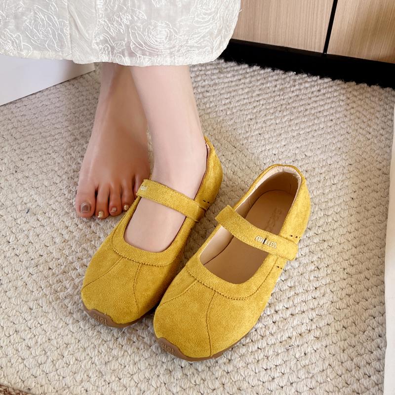 Flats Women Loafers Shoes Suede Ballet Shoes Woman Sneakers 2025 New Trend Sandals Summer Designer Mary Jane Zapatillas De Mujer