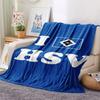 1PC Hamburger SV Patterned Flannel Blanket Suitable For All Seasons for Home Decor Warmth and Comfort Gifts Holiday Present