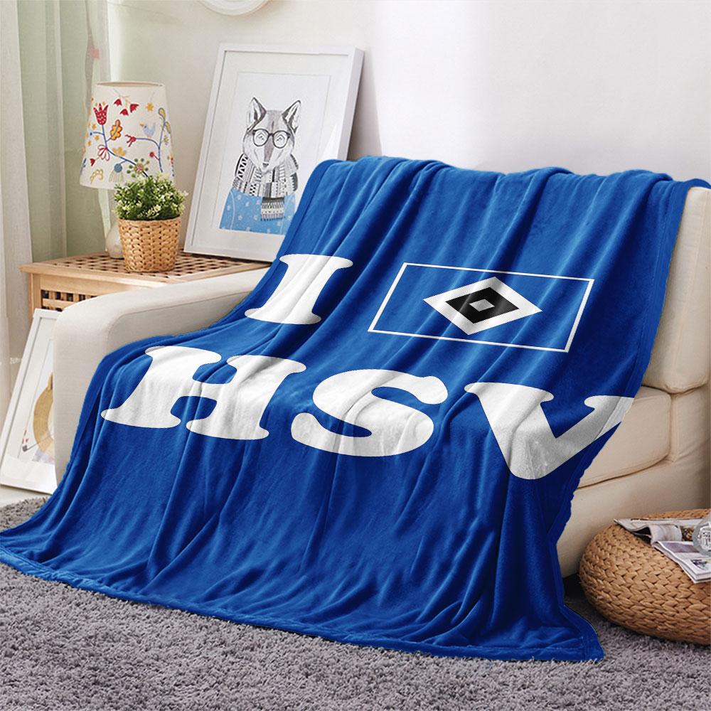 1PC Hamburger SV Patterned Flannel Blanket Suitable For All Seasons for Home Decor Warmth and Comfort Gifts Holiday Present