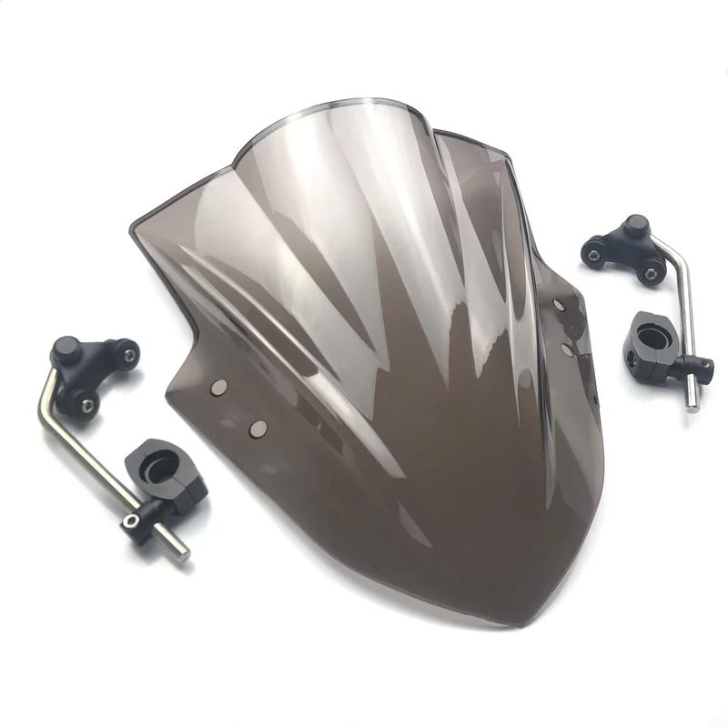 

Для Yamaha MT125 FZ1 FZ6 FZ8 MT-01 MT03 MT07 MT09 Мотоциклетные ветровые стекла Регулируемый кронштейн Для Kawasaki ER6N ER4N