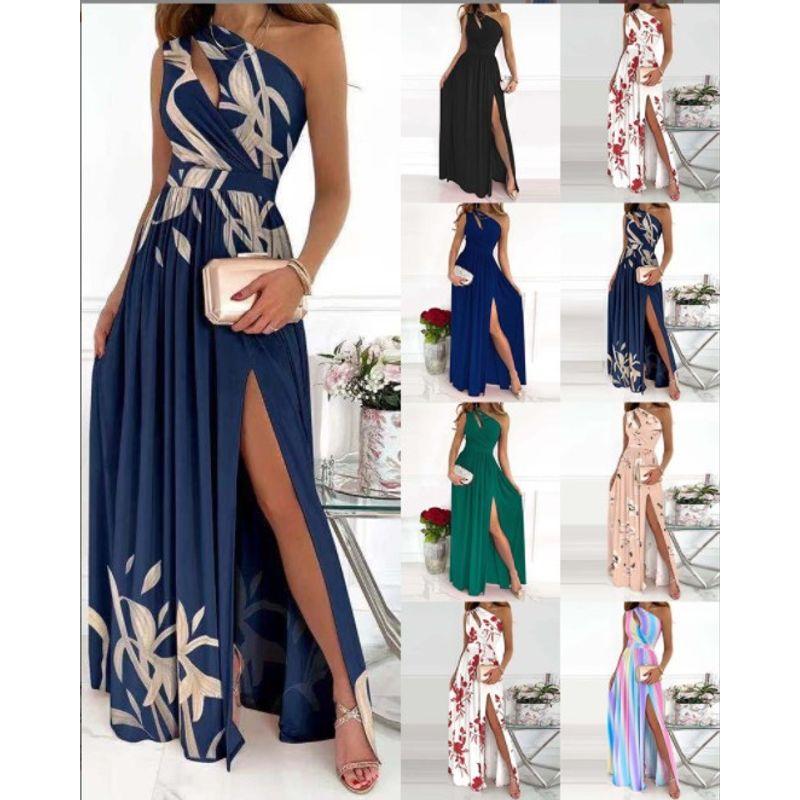 

2023 Women s Cutout Commuter Split Long Dress Split Dress Red XL