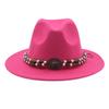 European and American Woolen Jazz Hat, Flat-brimmed Big-eave Hat, Autumn and Winter British Style Men's and Women's Fashion, Felt Hat Top Hat