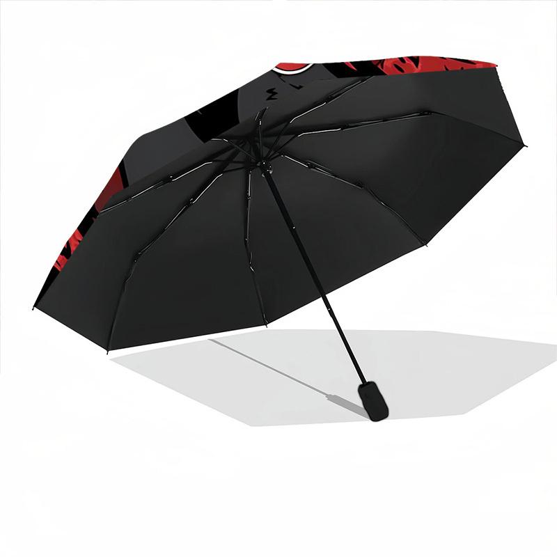 1pc Naruto Automatic Folding Umbrella with 8 Bones, 3-Fold Compact Umbrella, Compact Design On-the-Go Essential, Casual Outdoor Accessory, C
