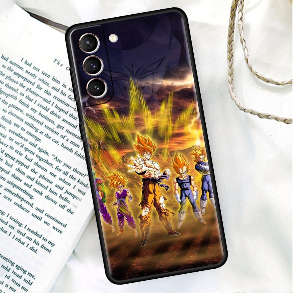 Phone Black Soft Case For Samsung Galaxy S22 S21 S20 Ultra FE S9 S8 S10 Plus Note 20 10 9 Fundas Cover Toriyama Dragons Anime