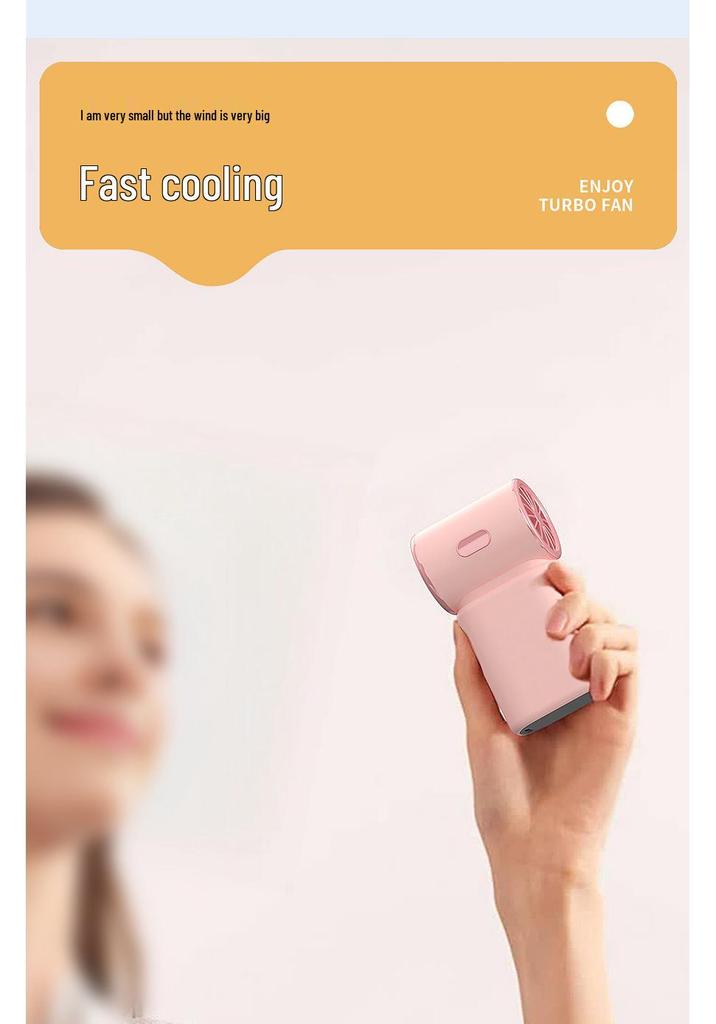 High-Speed Mini Handheld Fan, 100 Speeds, USB-Powered, Pocket-Sized, Portable