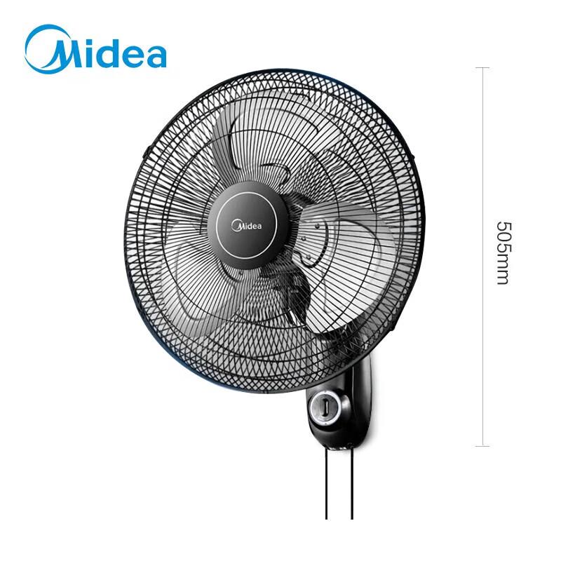 Midea 18-inch Wall-Mounted Electric Fan with Metal Blades CN plug (adapter included)