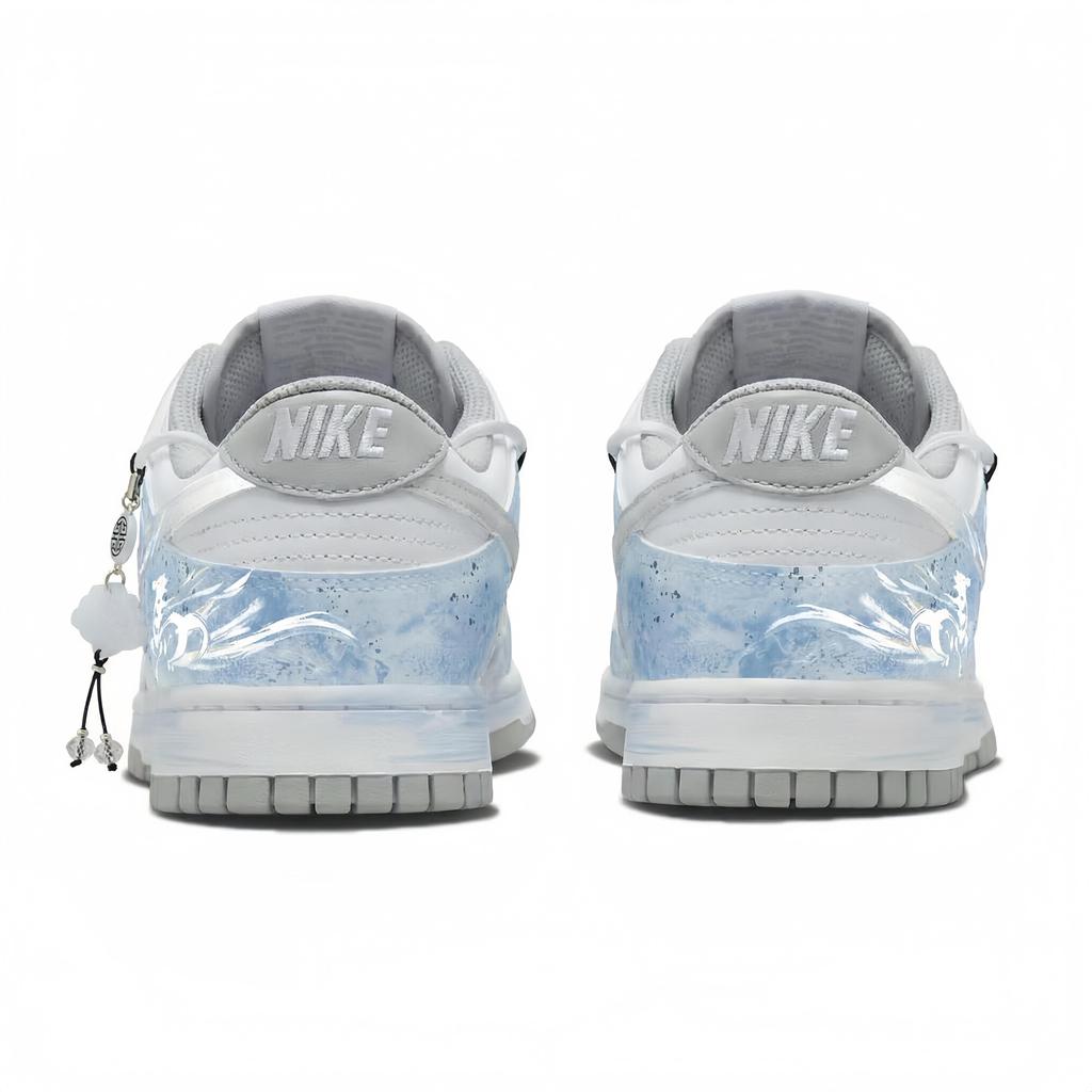 Nike Dunk Jiang Immersed Moon Abrasion Resistant Slip Resistant Low Top Skateboard Shoes Unisex White Blue HF5441-105(Team1390-)