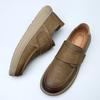 2025 new autumn breathable one-pedal lazy loafers men's fashion trend leather foot casual leather shoes