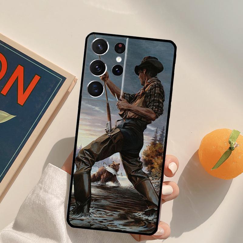 Fish Fishing Fisherman Phone Case For Samsung Galaxy S24 S25 S26 Ultra S20 S21 S22 S23 Plus S10 S25 FE Back Cover