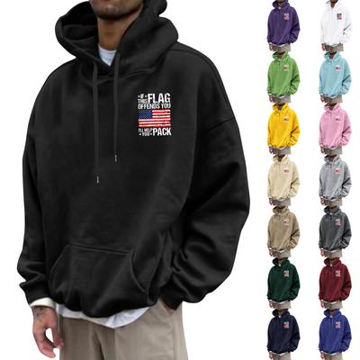 Men's Loose Printed Hooded Sweatshirt Men's Casual Fashion Sports Sweatshirt