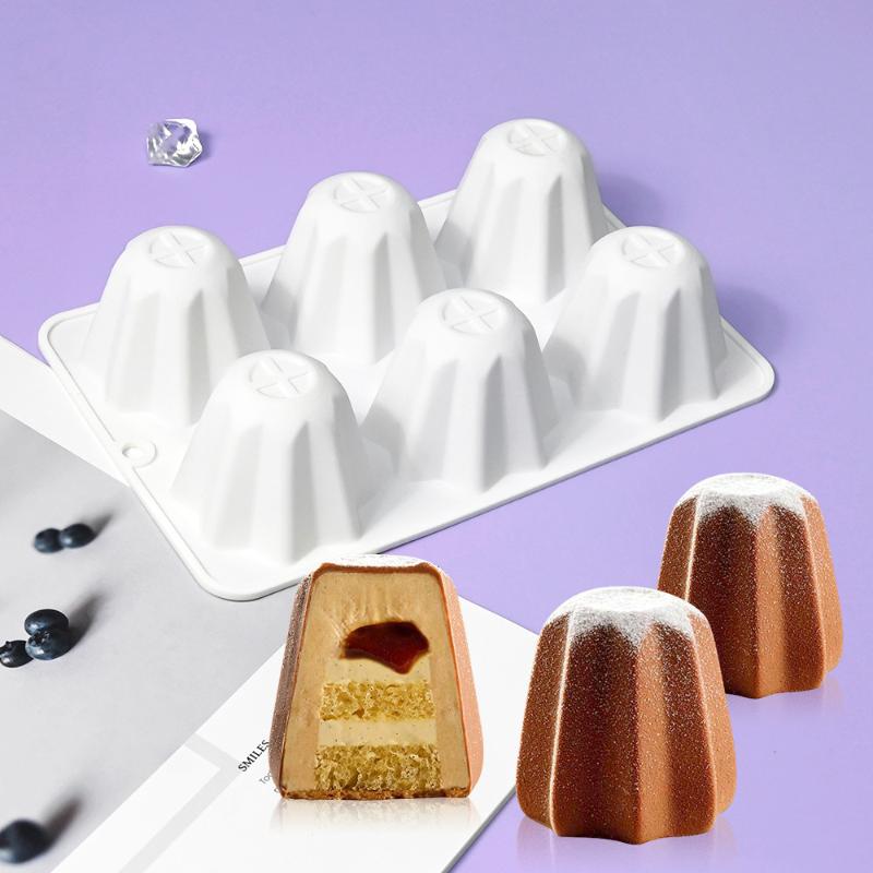 8 Holes Silicone Octagonal Cake Molds Nonstick Pandoro Bread Pan for Baking Parties Family Events Cooking