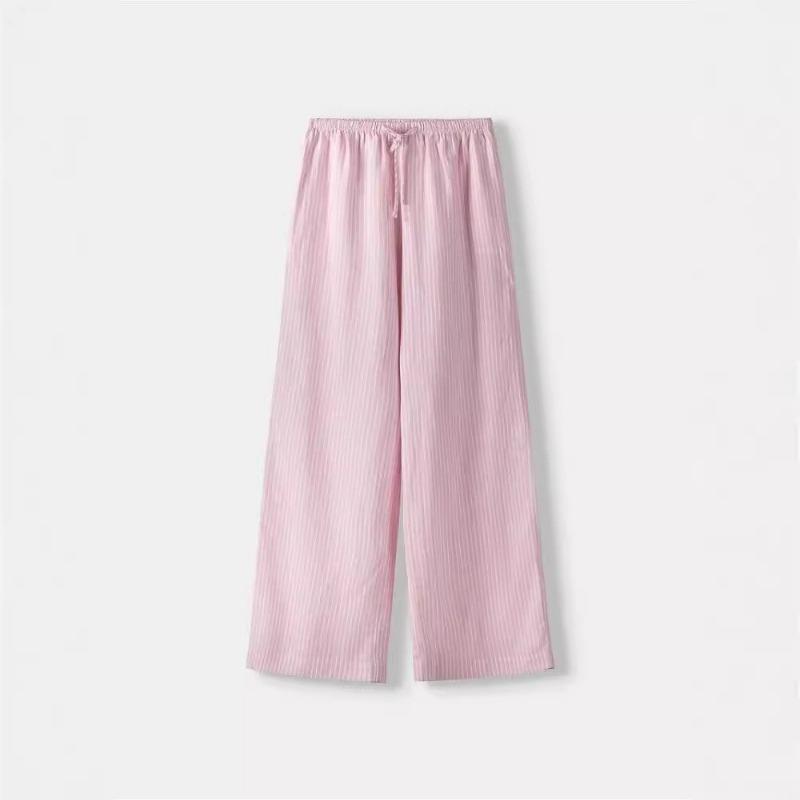 Women S Striped Relaxed Fit Casual Pants With Elastic Waist