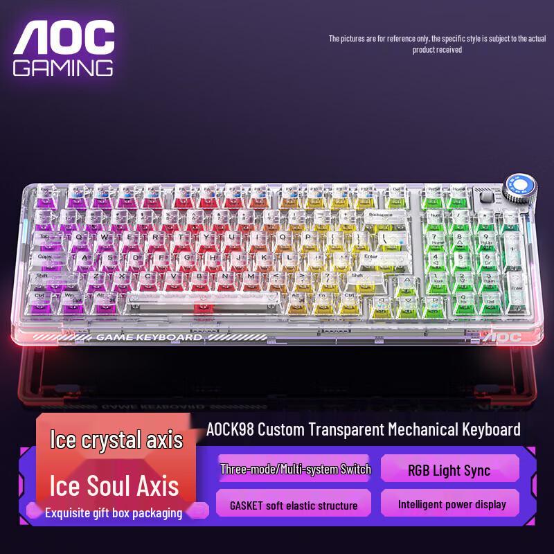 AOCK98 Tri-Mode Transparent Custom Mechanical Keyboard