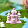 652F Romantic Miniature Castle Micro Landscape Decoration Figurines DIY Cake Fairy Garden Resin Xmas Birthday Ornament