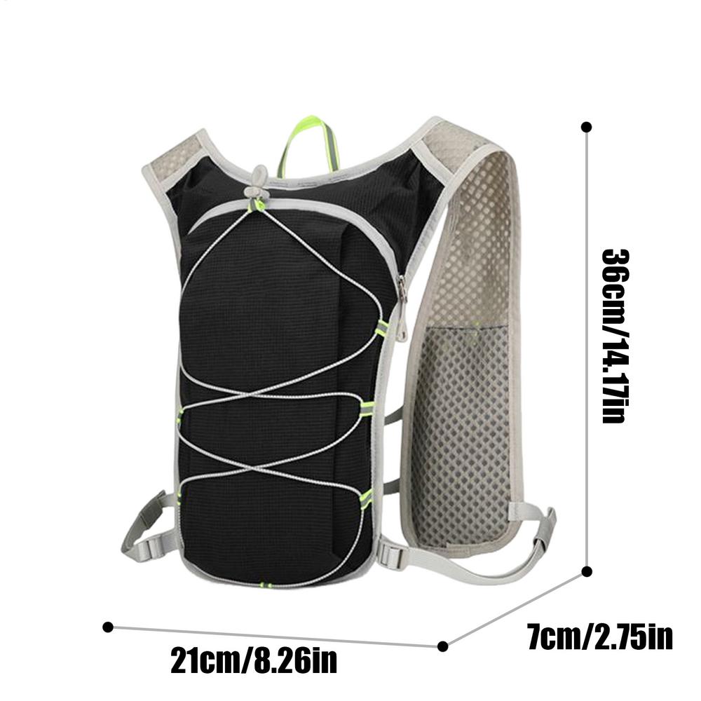 

Water Backpack For Running Reflective Water Bladder Backpack Reflective Adjusted Shoulder Strap Reservoir With 500ML Soft Bottle чорний