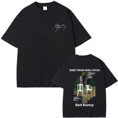 Raper Bad Bunny Debi Tirar Mas Fotos DTMF Album Graphic Tshirt Men Women Hip Hop Fashion Pop Music Summer Men Vintage Tshirt