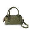 Genuine Leather Woven Shoulder Bag Women Soft Pillow Shape Crossbody With Zip Inner Phone Pocket