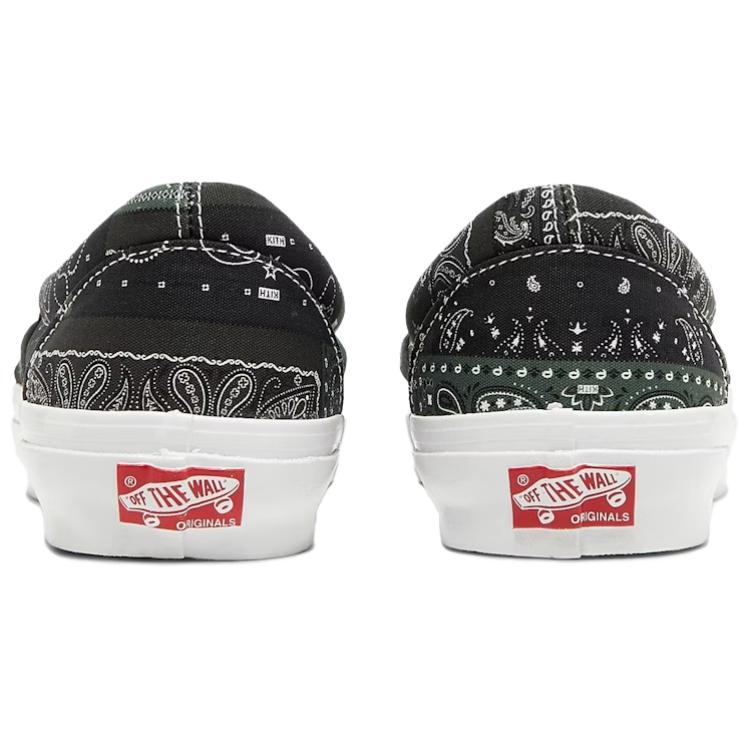 Kith x Vans Vault OG Classic Slip-On LX Bandana - Scarab Unisex Sneakers Green VN0A45JK6CF