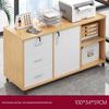 Wooden Office Filing Cabinet with Lock and Under-Desk Storage