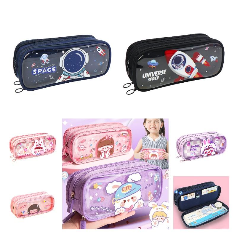 Tong Zhuo 7181 Purple And Gray Bear Pencil Case Lovely Design For Boys And Girls
