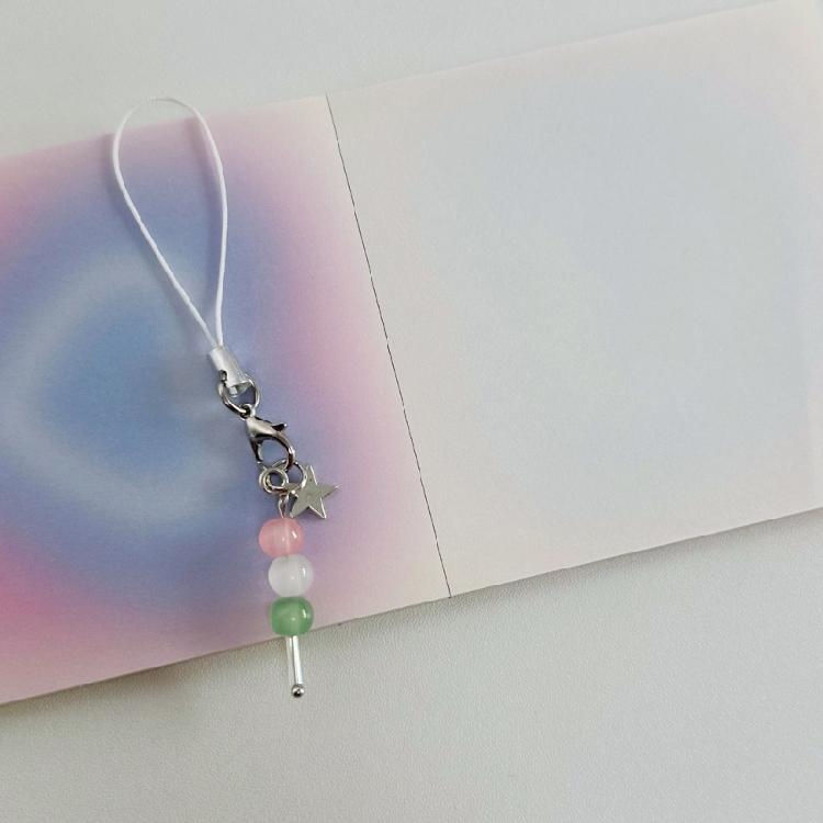 Simple Bead Star Pendants Phone Charm Straps Lanyard Purse Accessories
