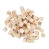 100Pcs Wooden Cubes Pine Square Blank Blocks for DIY Craft Early Childhood Puzzle Toy 10mm