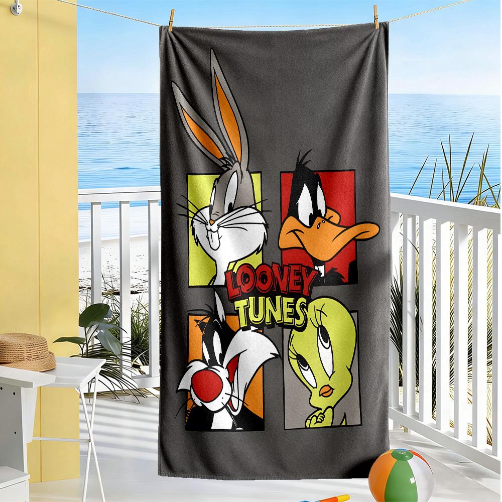 Looney Tunes Christmas soft beach towel Foldable summer vacation towel Bath Accessory Spiritual Gift