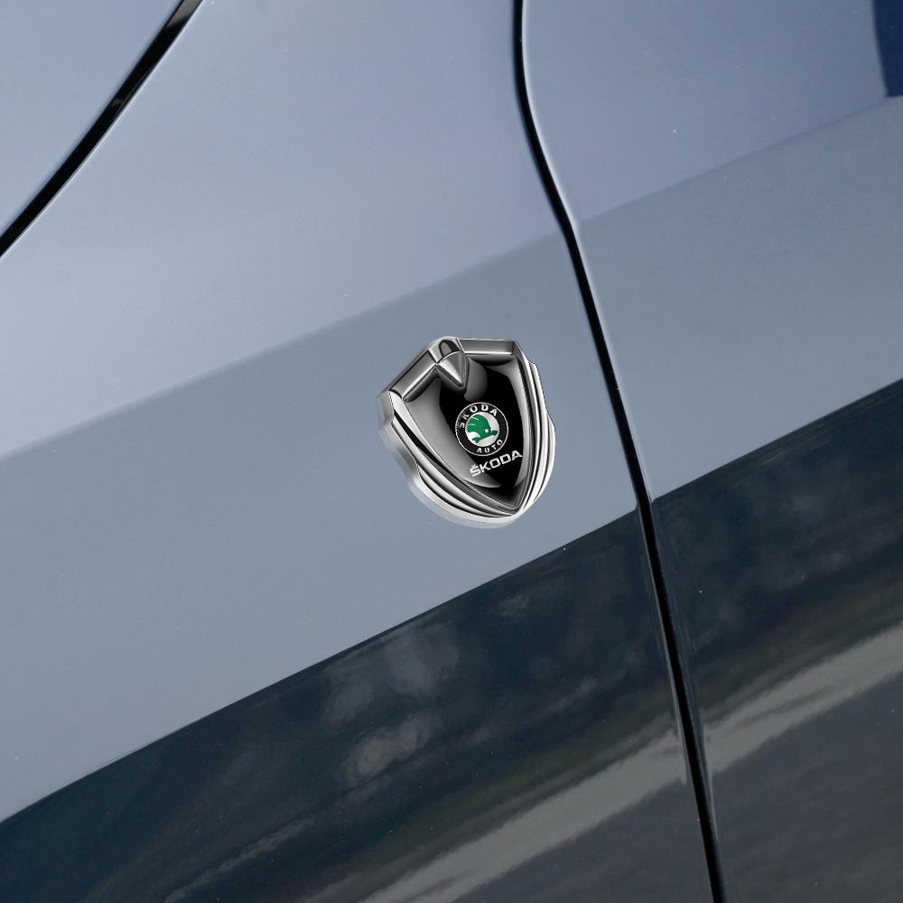 BWI5 Car Shield Badge Sticker Auto Body Side Window Decoration Accessories For Skoda Octavia Rapid Fabia Superb Kodiaq Kamiq A7 A5