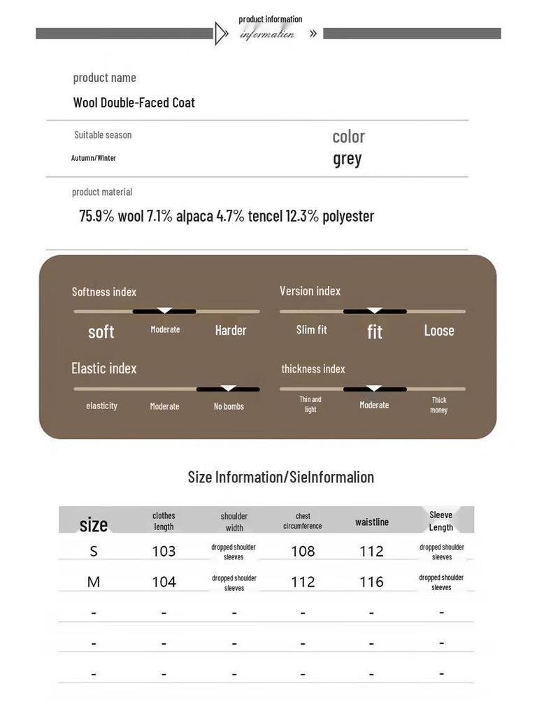 Women's Double-Sided Wool Blend Mid-Length Coat