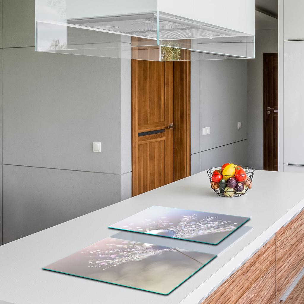 2x GLASS PROTECTIVE PLATE FOR STOVE 40x52 FLOWER