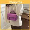 Popular Ladies' Shoulder Bag In Purple Pu With Magnetic Closure